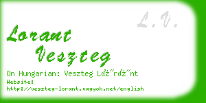 lorant veszteg business card